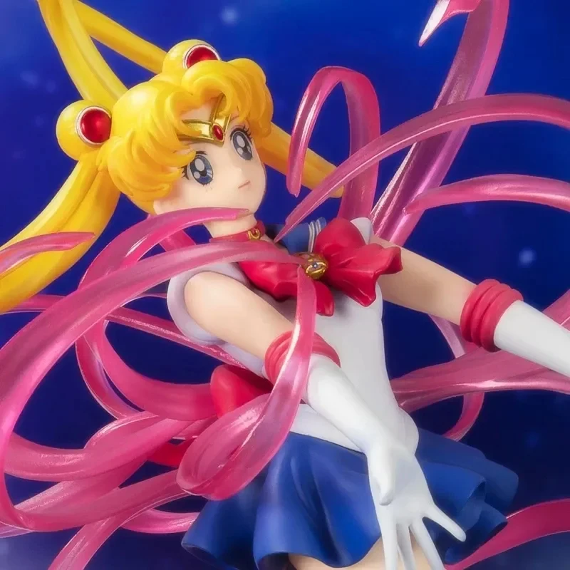 Sailor Moon Crystal Power Transformation Kawaii Anime figura de acción chica estatuilla modelo muñeca decoración de escritorio coleccionar juguete para regalo