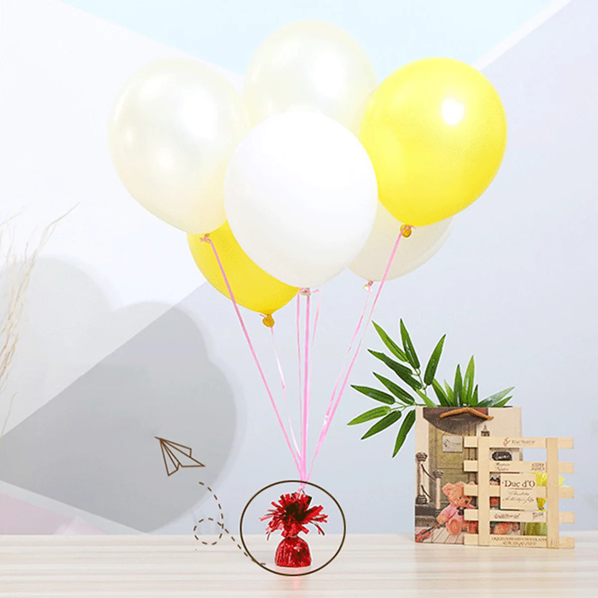 

6pcs Coloured Balloon Weight Birthday Party Balloon Pendants Blocks Blocks Balloon Accessories