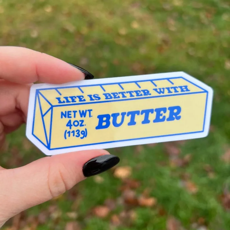 

「Life лучше с кремом: водонепроницаемая виниловая наклейка — прочный ноутбук с шуткой, автомобиль, багаж, наклейки для скейтборда