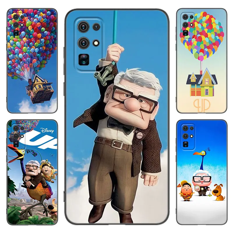 Disney Cartoon Movie Up Black Phone Case For Honor 9 50 SE 90 Lite 20 Y7 Pro Y6 Y9 Prime 9i 9X X7A X8 X8A X9 X50i Y5 2018 2019