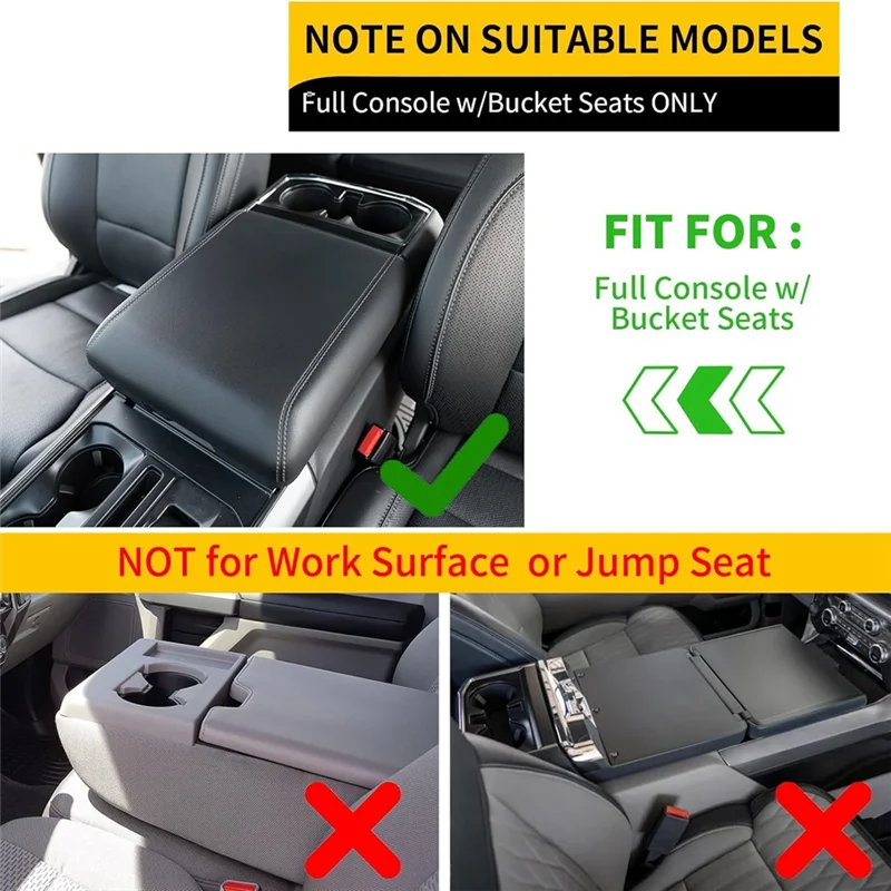 

Armrest Organizer Tray Storage Box For Ford F150 2021-2025 Center Console Accessories(Bucket Seats)