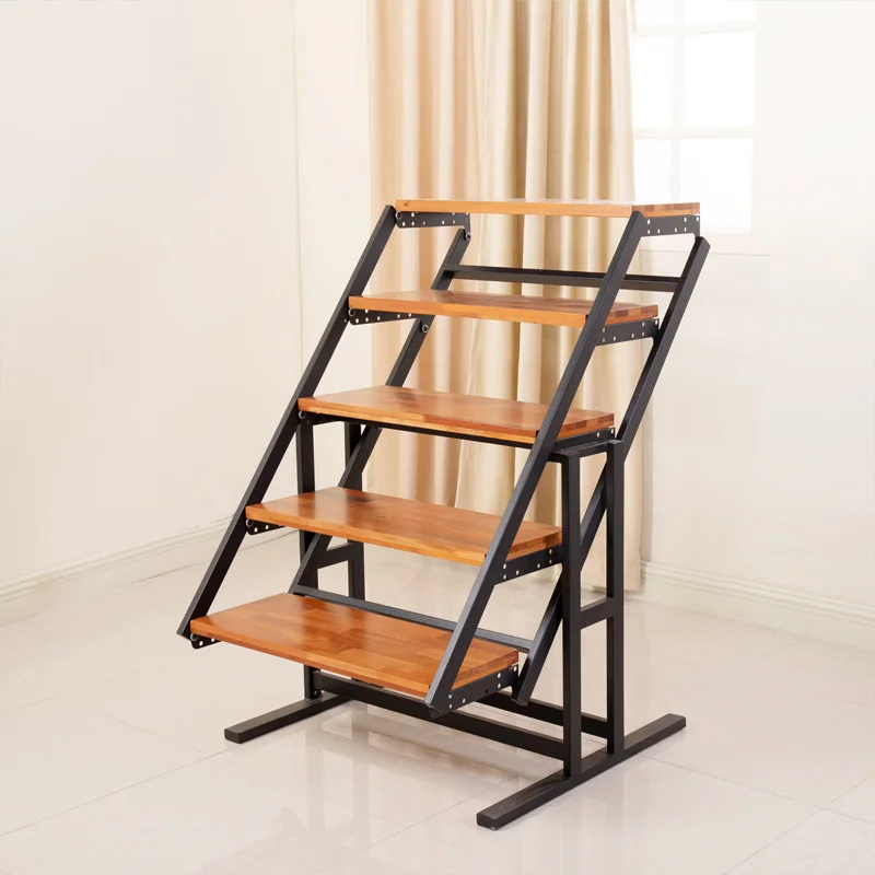 All solid wood home apartment multi-functional office wrought iron deformation telescopic storage folding training dining table