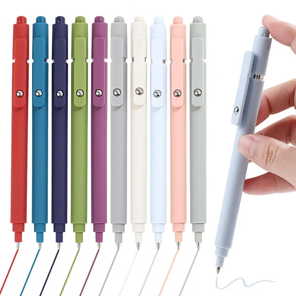 Smudge-proof Gel Pens Colorful Gel Pen Set with Quick-drying Ink Fine Tip Steel Ball Clip Design 5/10pcs Comfortable for Smooth