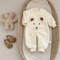 New autumn and winter baby clothing for 0-3 years old, Little Bear Korean version hoodie, long pants jumpsuit
