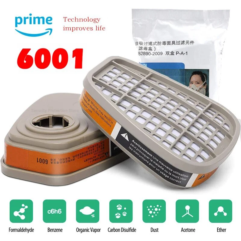 cartuchos de filtro de carbono ativado respirador de gas adequados para 6100 6200 7501 7502 6502 6800 6001 6001 pares pares par 01