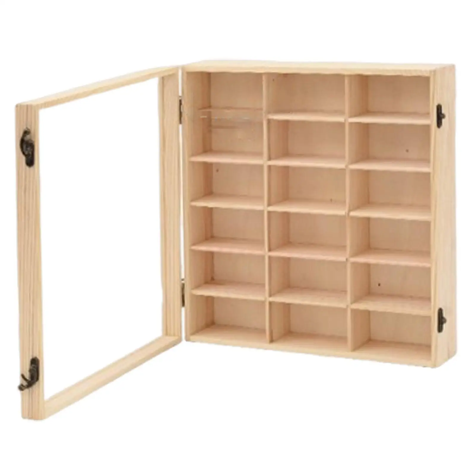 

Wooden Toy Car Display Case Practical Protective Organizer Display Shelf
