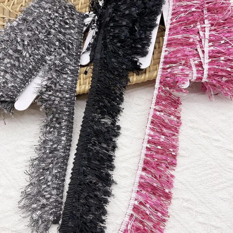 4cm/1m Color Fringed Spike Lace Ethnic Style Row Beard Lace Women's Clothing Skirt Handmade Accessories Decoration