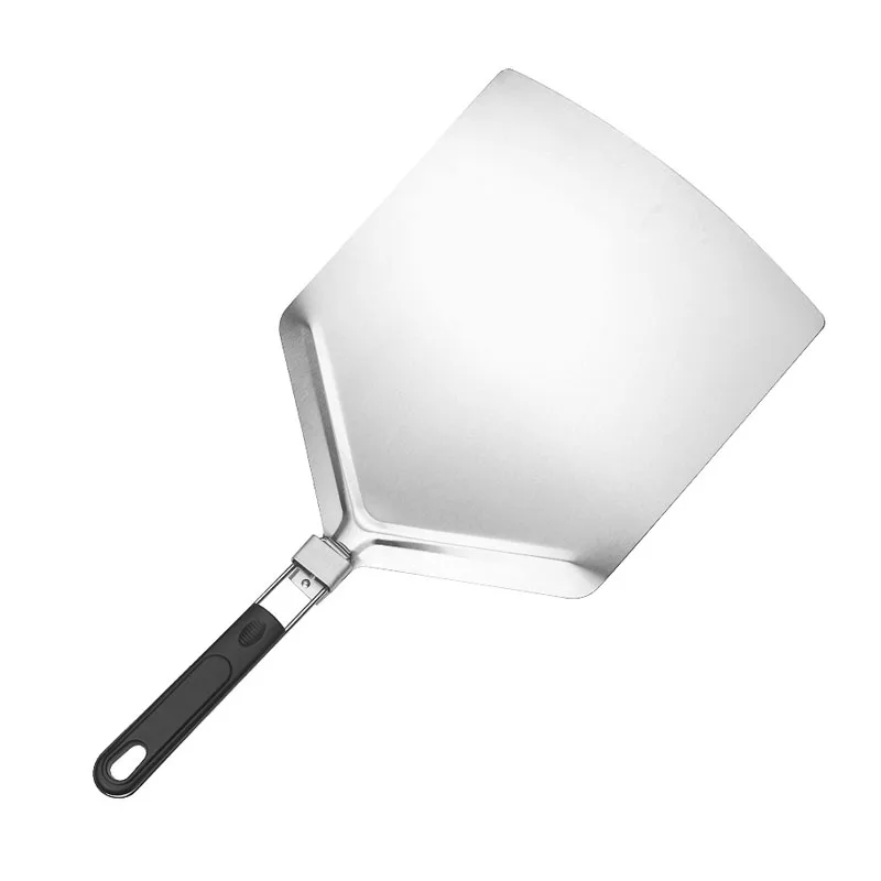 High Quality Aluminum Pizza Peel Transfer Tools Folding Plastic Handle Bread Shovel