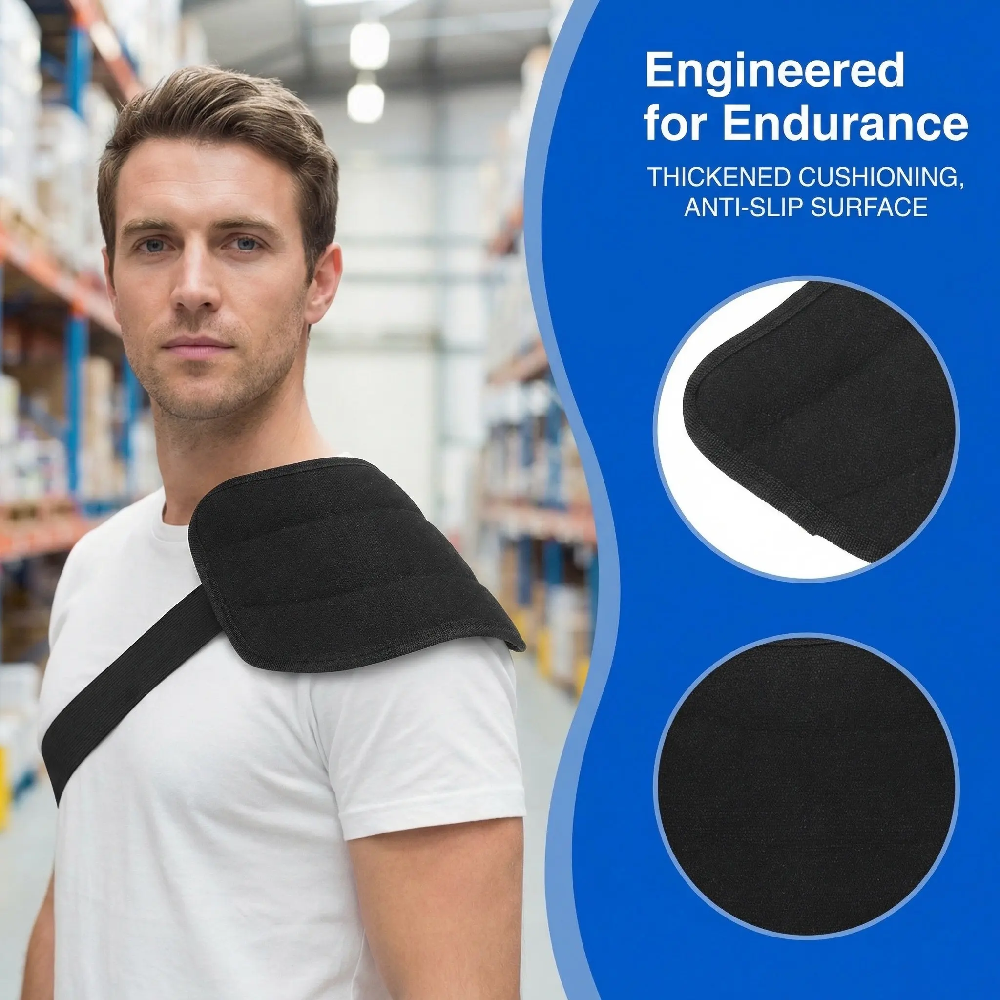 2Pcs Shoulder Pad Sling Cushion Thick Ergonomic Carrying Mat Heavy Load Protection for Moving Construction Work