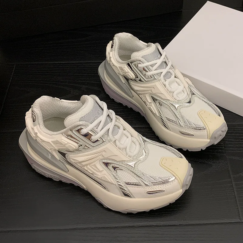 

Новинка 202, женская дышащая и удобная спортивная обувь с сеткой, женская спортивная обувь для отдыха на толстой подошве High Street