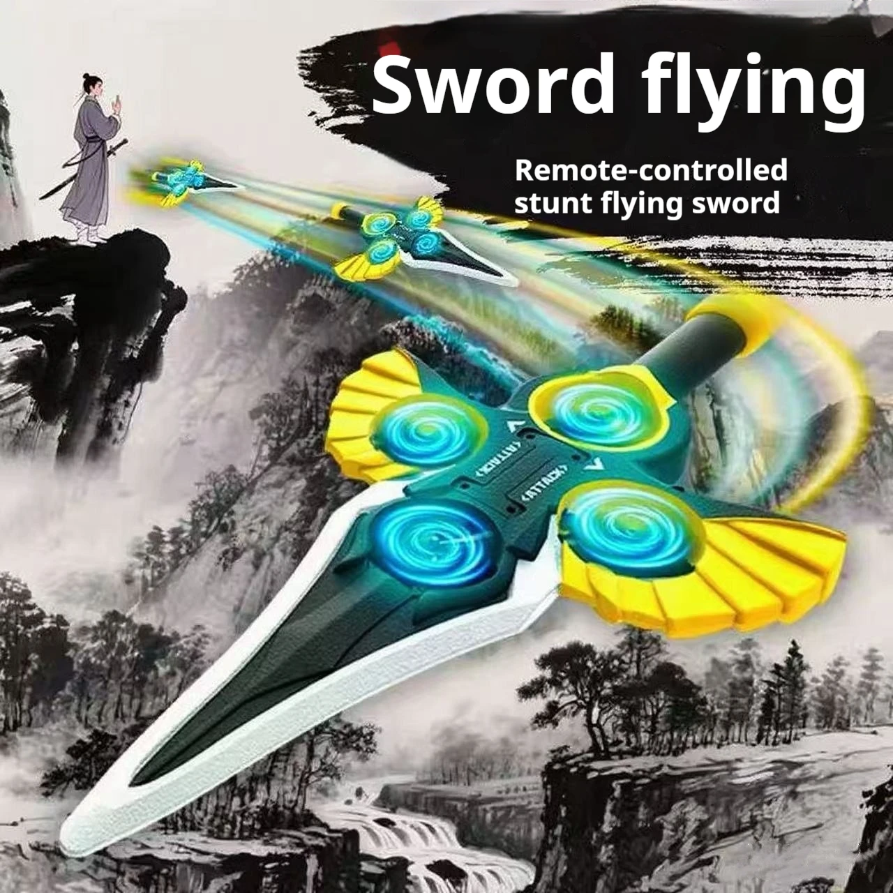 

New RC Airplane Mikado Flying Machine Fighter Aerobatics Spinning Tumbling Remote Control Flying Sword Toys Foam