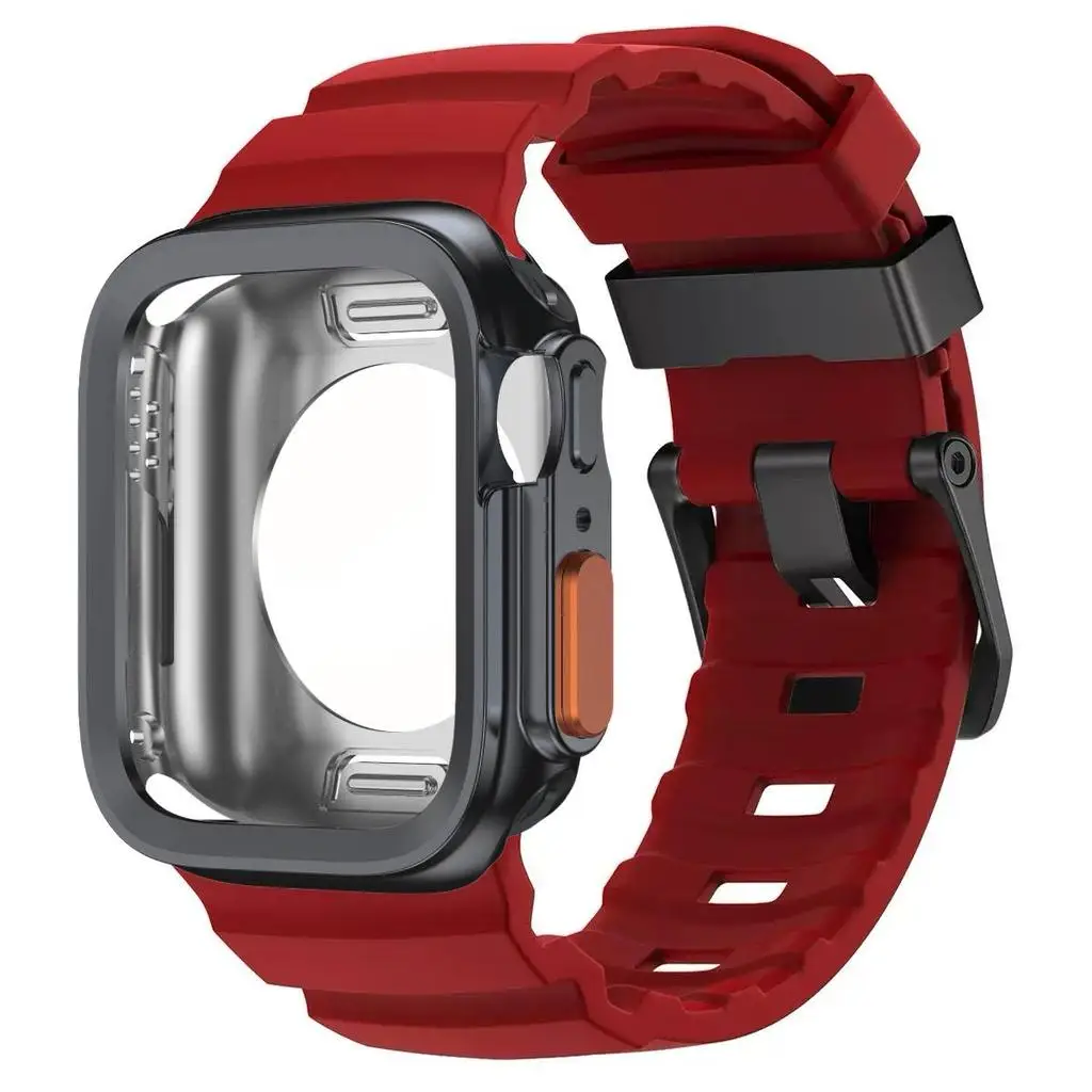 Slicone Strap+TPU Case for Apple Watch 11 10 46mm Ultra 3 2 49mm 44mm 45mm Band for iWatch 11 10 9 Ultra 8 7 SE 6 5 4