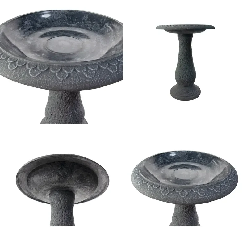 Vintage Classic Plastic Bird Bath Decoration Outdoor Bird Feeder Bathtub