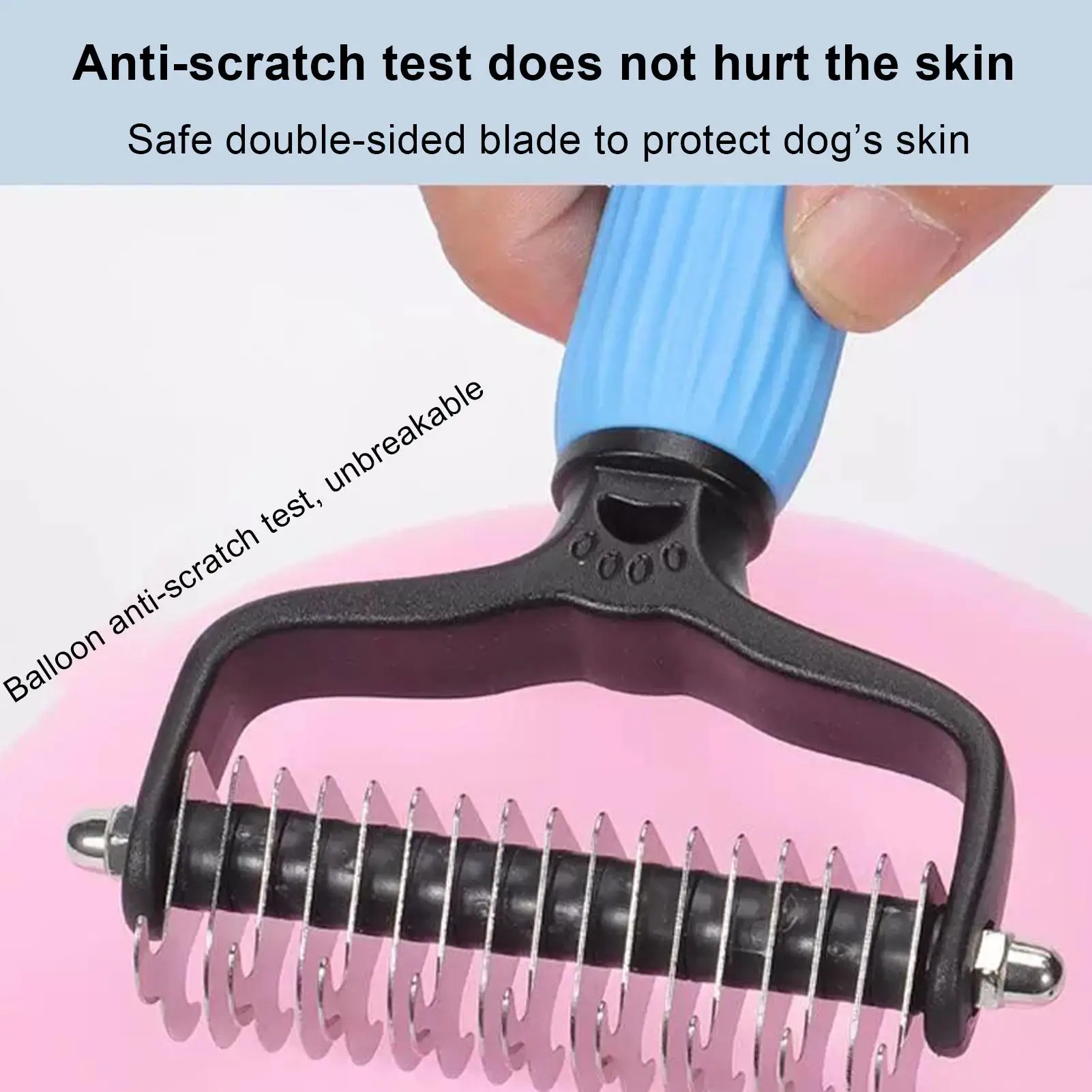Pet Hair Comb Dog Hair Tangles & IKnots Removal Comb Double-sided Pet Hair Remover Stainless Steel Cat Hair Knot Cleaning Brush view 5