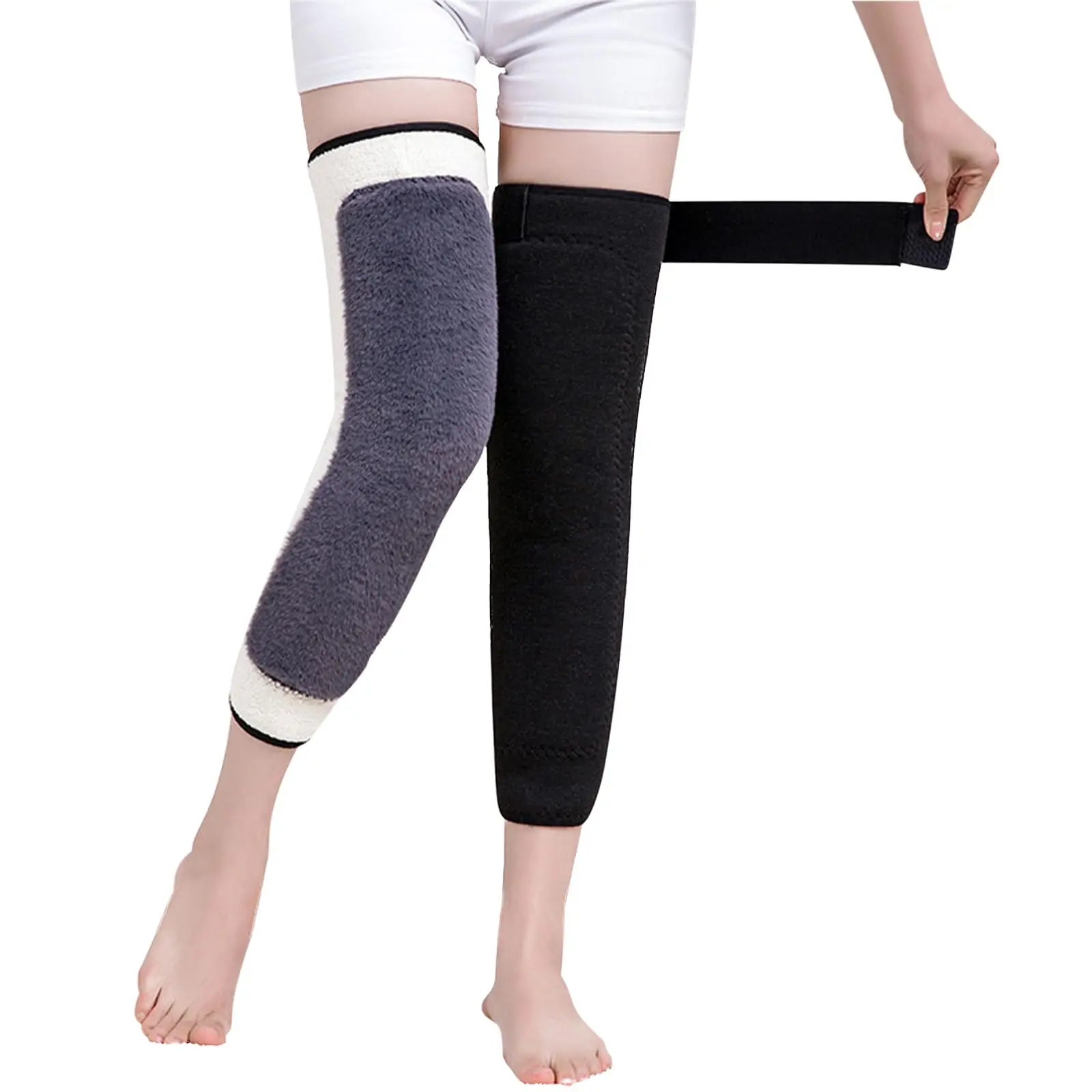 

1 пара мужских и женских толстых шерстяных гетр, зимние терморевматические наколенники от артрита, наколенники, рукава, обертывания, поддержка