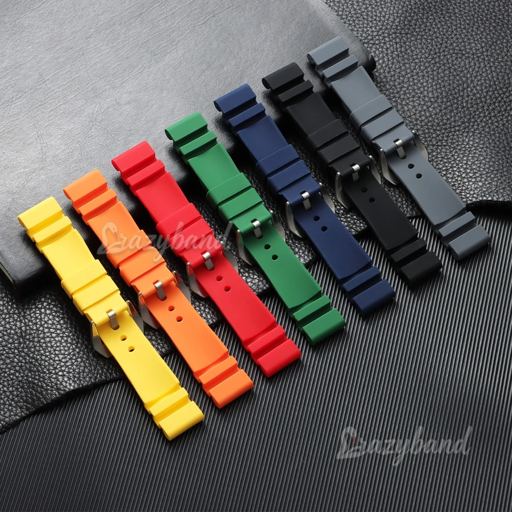 For Panerai Silicone Strap 22mm24mm26mm Rubber Waterproof Band for SUBMERSIBLE PAM441 351 111 Bracelet Universal Soft Sport Wris