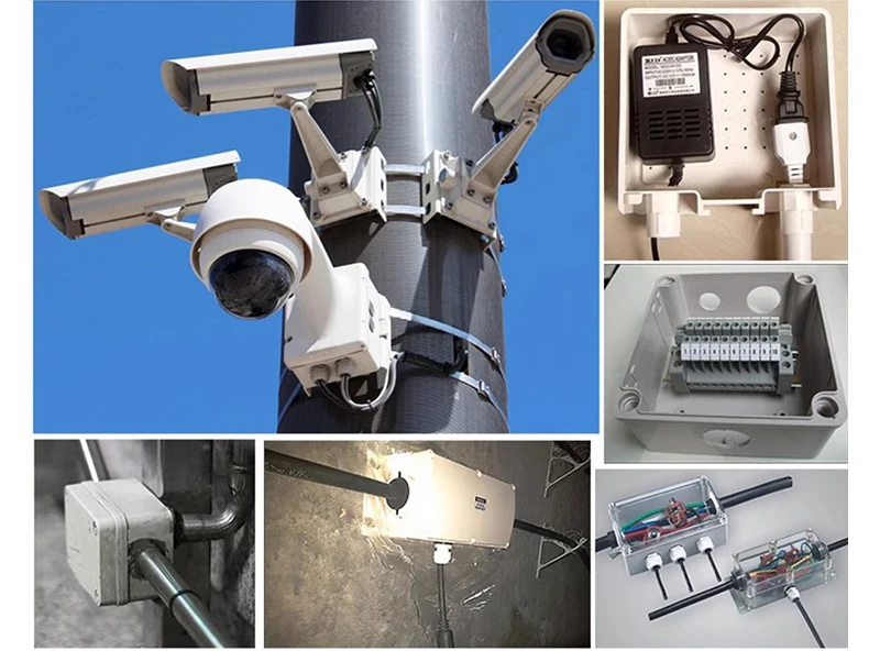 AG-Serie Kunststoff ABS Anschlussdose Schraubkabel Kundenspezifische wasserdichte Anschlussdose Ip65 Elektrisches Anschlusskastengehäuse für den Außenbereich – Detail 14