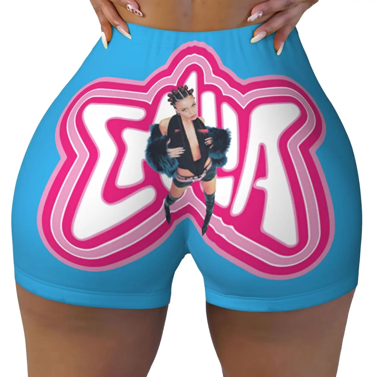 

Пользовательские шорты для тренировок Singer E-Emilia Mernes MP3, женские классические винтажные шорты с плакатом для спортзала, волейбола, байкера, йоги