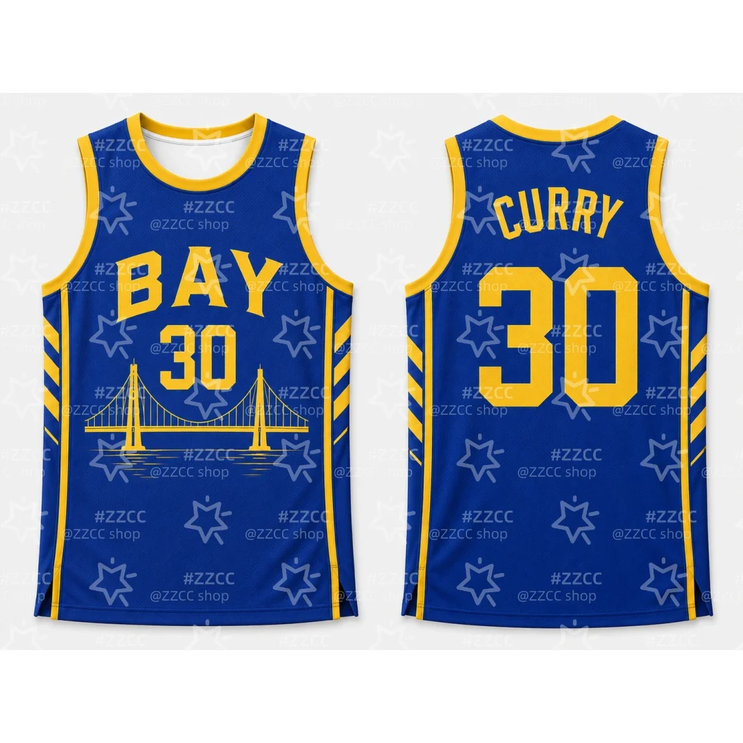 26-27 Stephen Curry Nr. 30 Basketballtrikot USA Hip-Hop Street Sports Weste Oberteile Sommer Herrenhemd Kinder T-Shirt Radsporttrikot ﻿ ﻿ – Detail 2