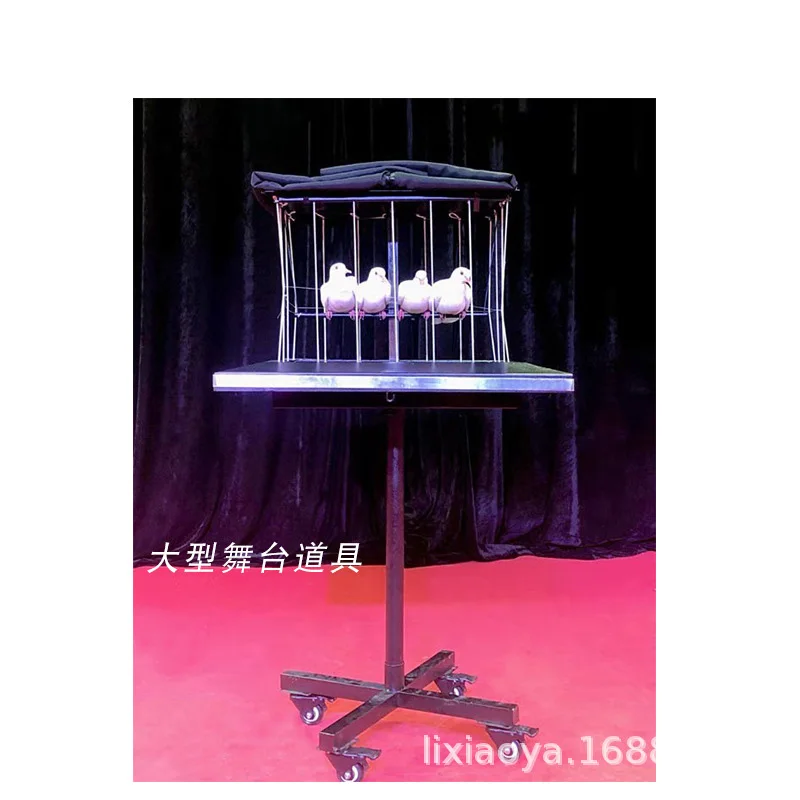 Vanishing Dove Cage Bird Cage Disappearing Table Magic Tricks Professional Magician Stage Gimmick Illusions Props Comedy Magica