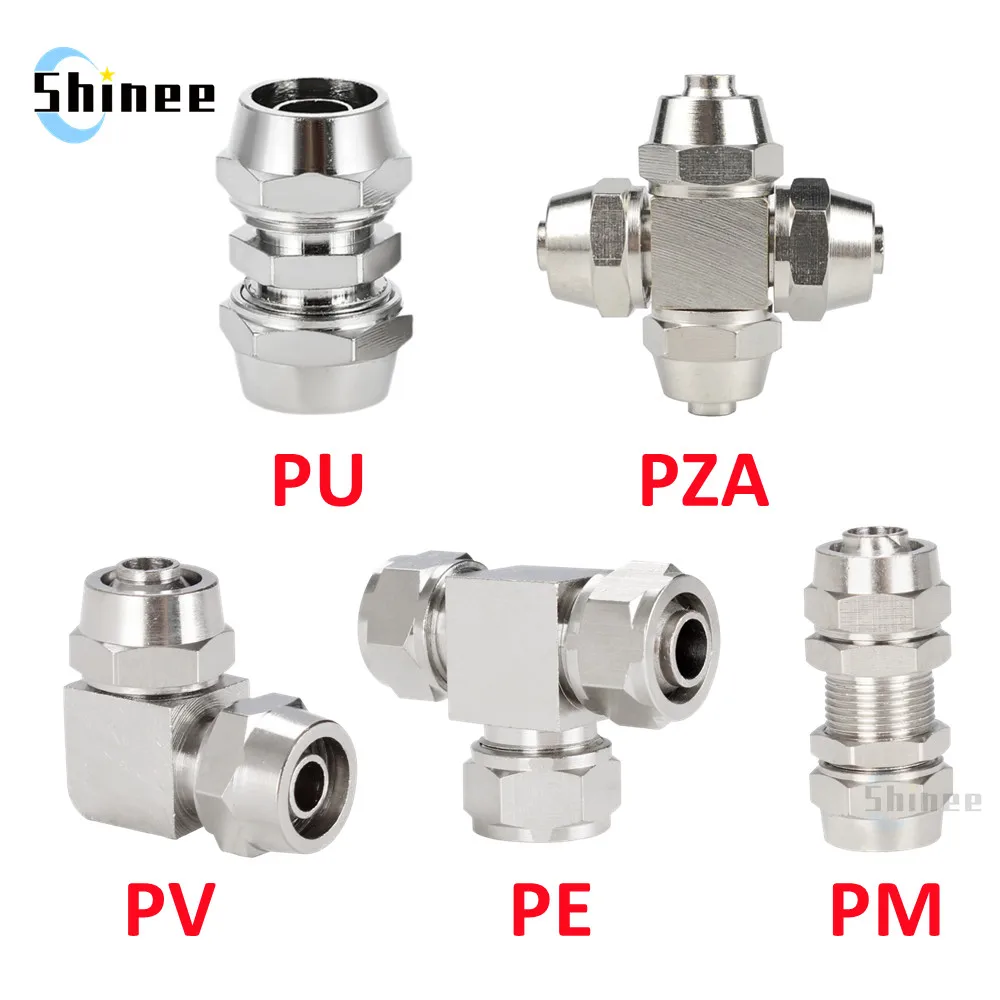 Miedziane, niklowane pneumatyczne szybkozłącze powietrza do węża OD 4MM 6 8 10 12 14 16MM Szybkozłącze KPV KPE PM PZA