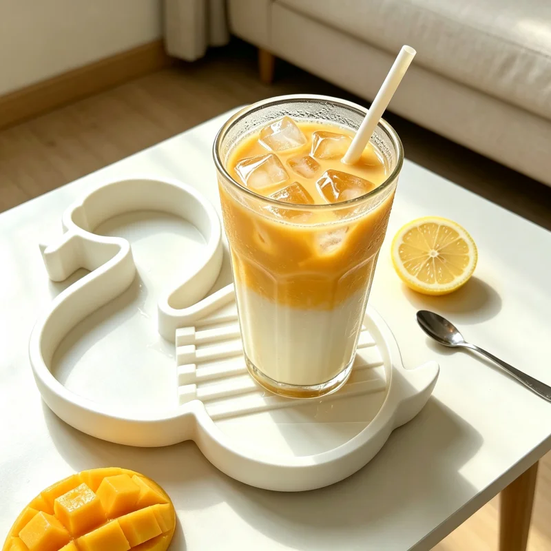 Three-Dimensional White Snake-Shaped Drink Coaster Tray, Grid-Style Water-Draining Cup Holder, Simple Home Tray, for Placing Cold Drinks and Various Small Accessories