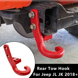 Tow Hook Kit Left Trailer Hitch Receiver for 2018 2019 2020 2021 2022 2023 Jeep Wrangler JL JLU Towing Accessories, Red