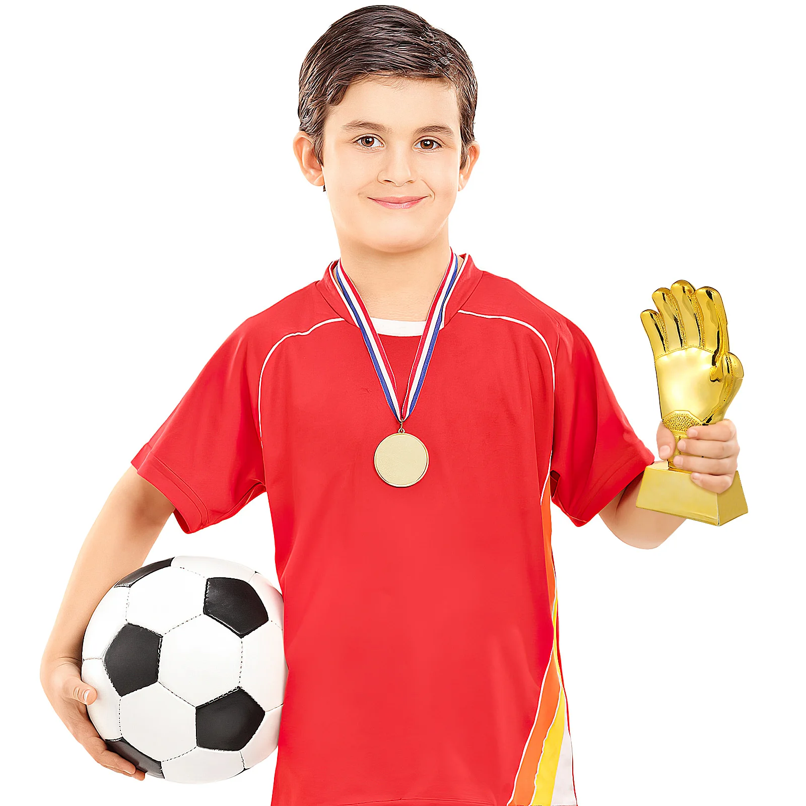 

Goalkeeper Gloves Soccer Trophies Kids Goalie Award Youth Tournament Prize Compact Decorative Trophy Memorabilia