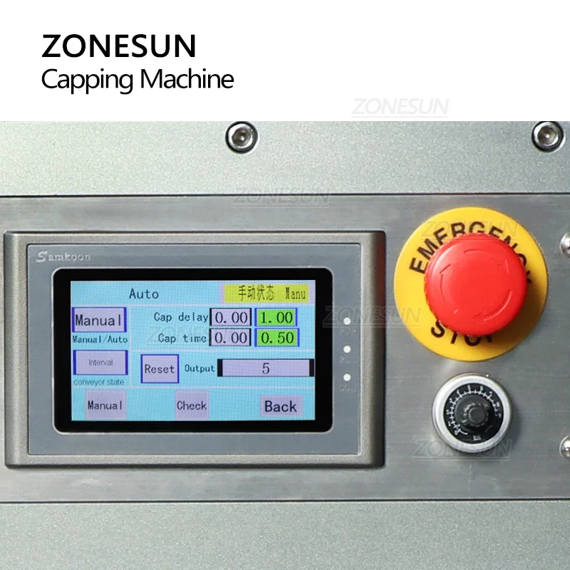 Zonesun ZS-XG20 desktop semiautomático pulverizador garrafa bebida plástico conta-gotas garrafa tampando máquina