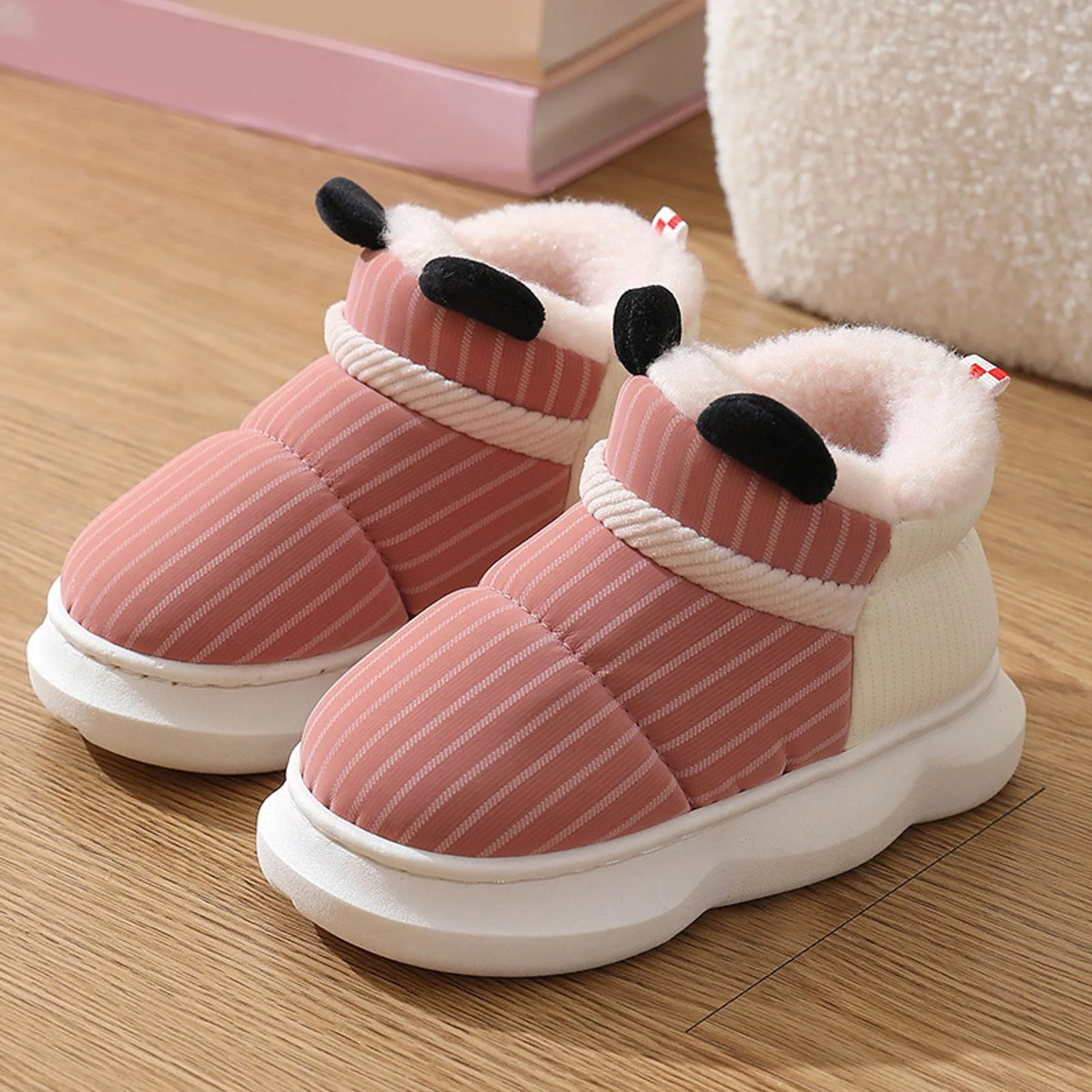 Children Casual Shoes Girls Boys Warm Snow Boots Kids Non-slip Thick Sole Cotton Shoes Comfort Plush Home Shoes Niño