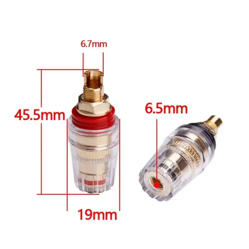 Binding Post Socket Banana Plug Gold Plated Solid Hard Copper Speaker Terminal Amplifier Audio Connector Consumer Electronics