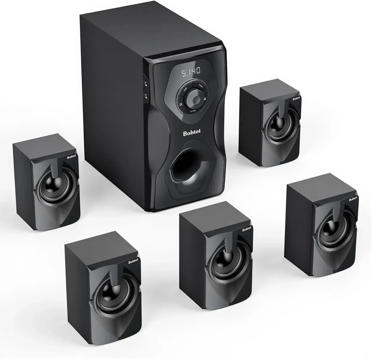 Surround Sound System Home Theater Speakers - 700 Watts Peak Power 5.1/2.1Wired Stereo Speaker System 5.25