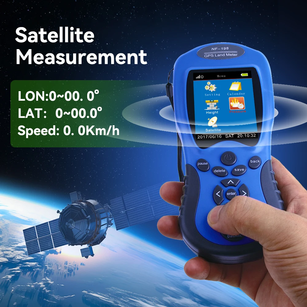 Imagem -05 - Noyafa-gps Land Meter com Display Lcd Land Survey Equipment Land Mapping Machine Distância Area Measurement Tool Nf198