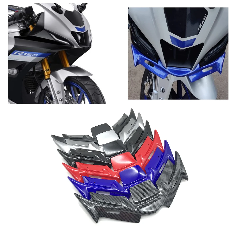 

Fits for Yamaha YZF R15 V4 R15M ABS YZF-R15M V4.0 2021-2024 Motorcycle Front Beak Extension Spoilers Aerodynamic Wind Wing Plate