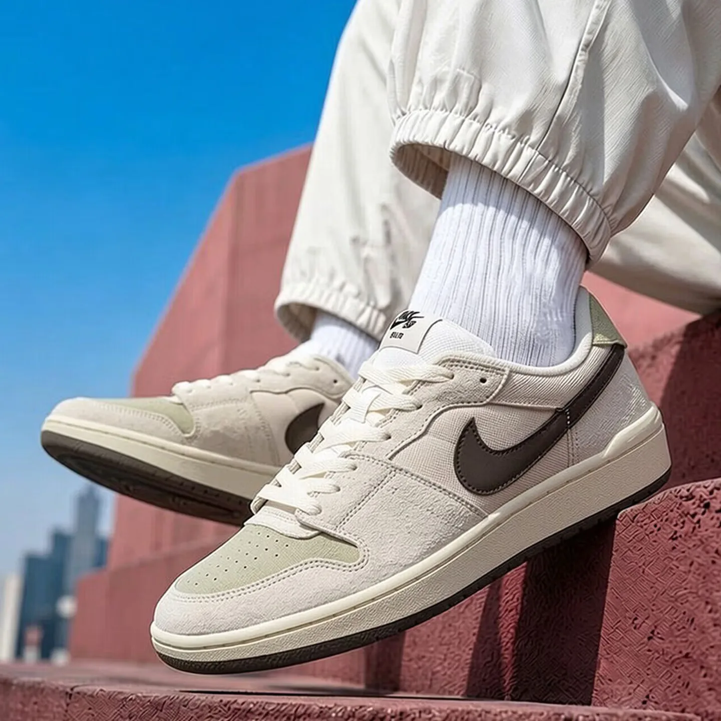 NIKE SB CODE 58 Men's Skateboarding Shoes Suede Low-top Fashion Retro Casual Sneakers IB0108-101-1