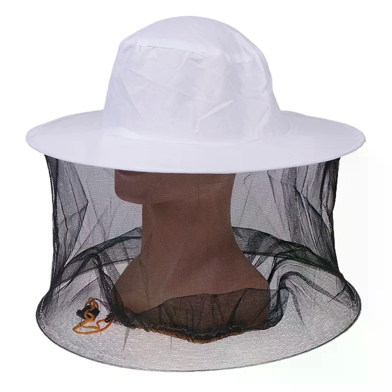 1pc BeeKeeping Protective Bee Hat Anti Bee White Hat-Veil Combo Bee Hat Bug Mesh Mask Beekeeping Protection Beekeeper