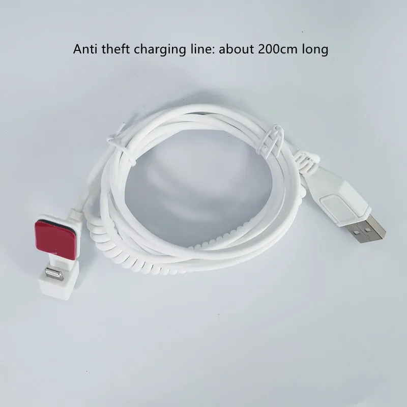 Micro-Usb/Type-C/Bliksem Witte Kleur Kabel Met Zelfklevende Sticker Voor Mobiele Telefoon Opladen Alarm Beveiligingsdisplay