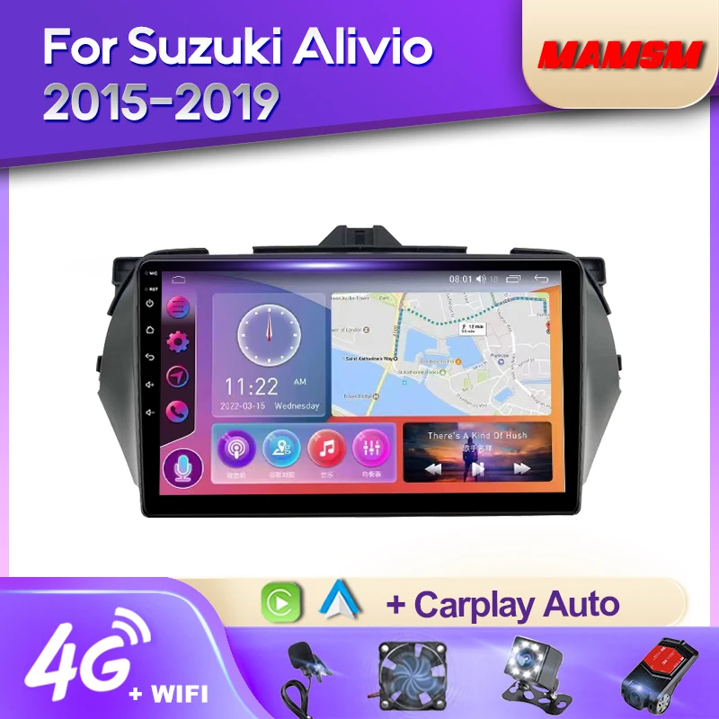 

MAMSM Android 12 2K Car Radio For Suzuki Alivio 2015 2016 2017-2019 Multimedia Player Navigation Stereo 4G GPS Carplay Autoradio