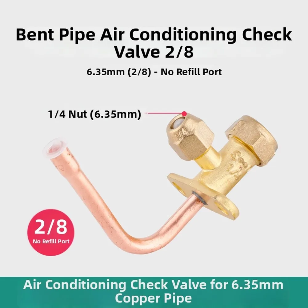 2 for 3 4 Point Air Conditioner Outdoor Unit Valve Compatible with R22 R410A R407C for r32 in Straight or Bend Layout