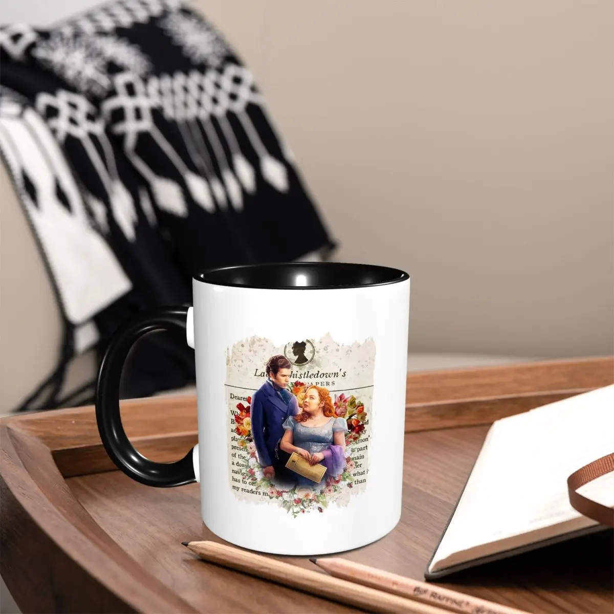 Whistledown Society Papers Netflix Mug Funny Ceramic Coffee Cups Tea Mugs Milk Cup Drinkware Gift for Friends