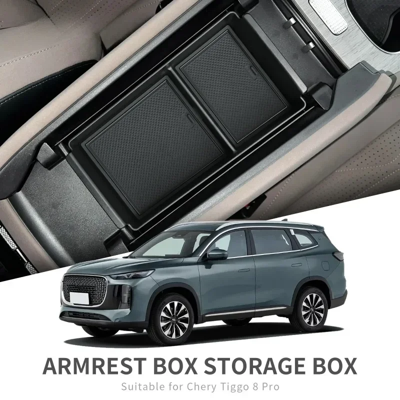 

For Chery Tiggo8 Pro/8 Pro Max 2024 2025 Car Armrest Storage Box Organizer Case Interior Accessories Center Console Storage Tray