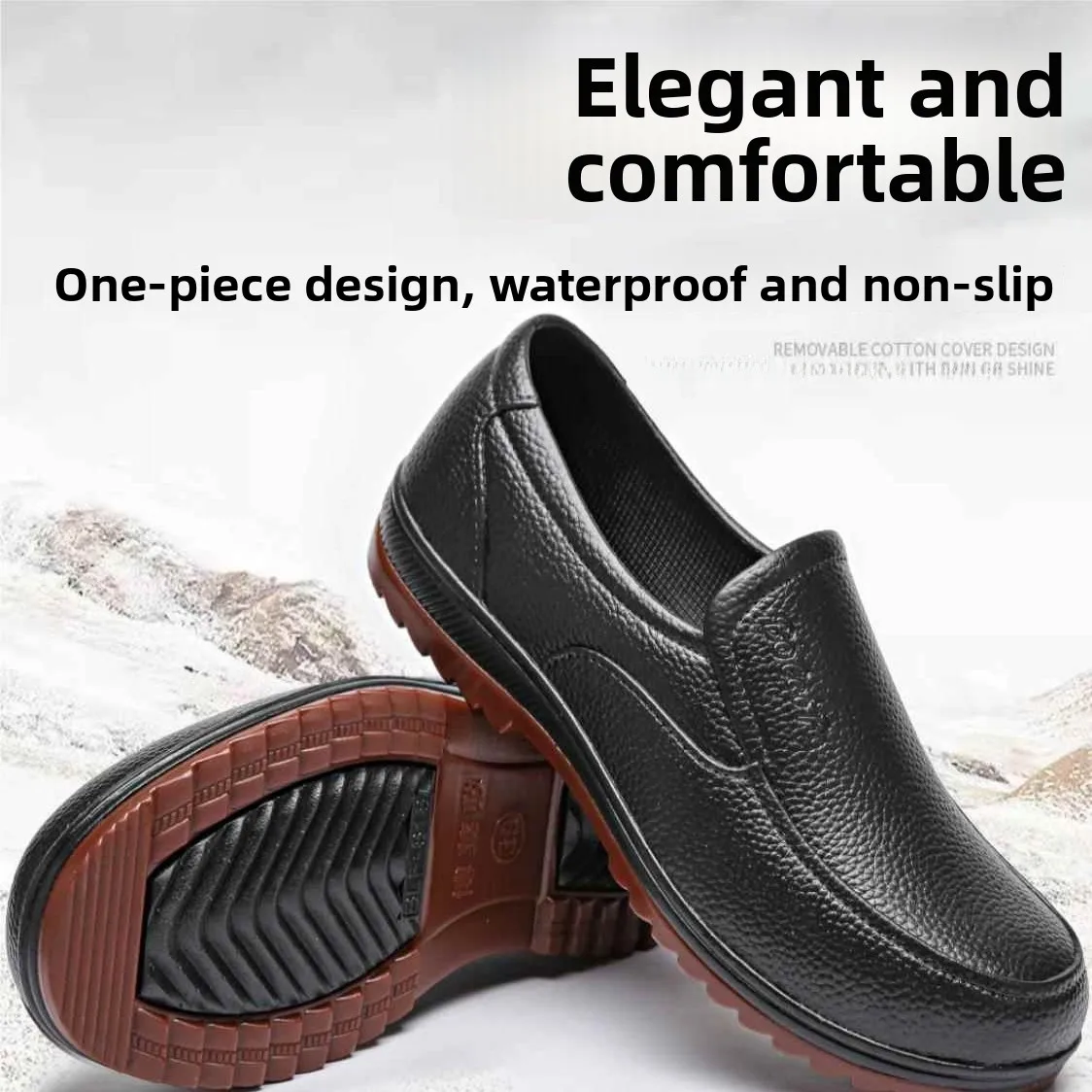 

2026 New Men's Casual Shoes Large Size Full Cow Tendon Bottom Kitchen Work Safety Shoes Waterproof Shoes Leisure Shoes