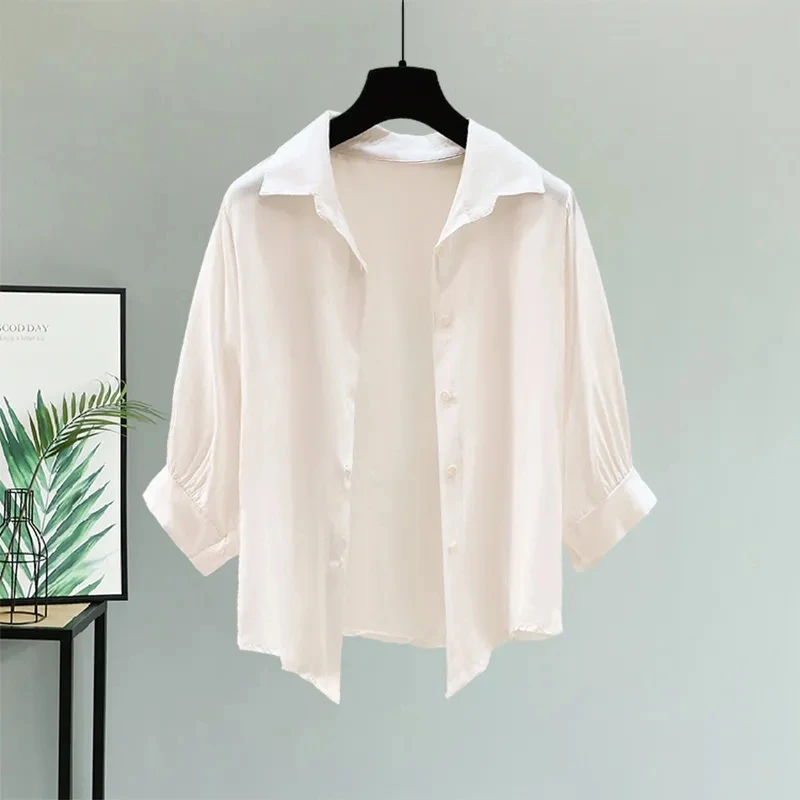 Spring/Summer Fashion Set for Women 2024 New Korean Style Sunscreen Shirt+Slimming Suit Wide Leg Pants Three Piece Set