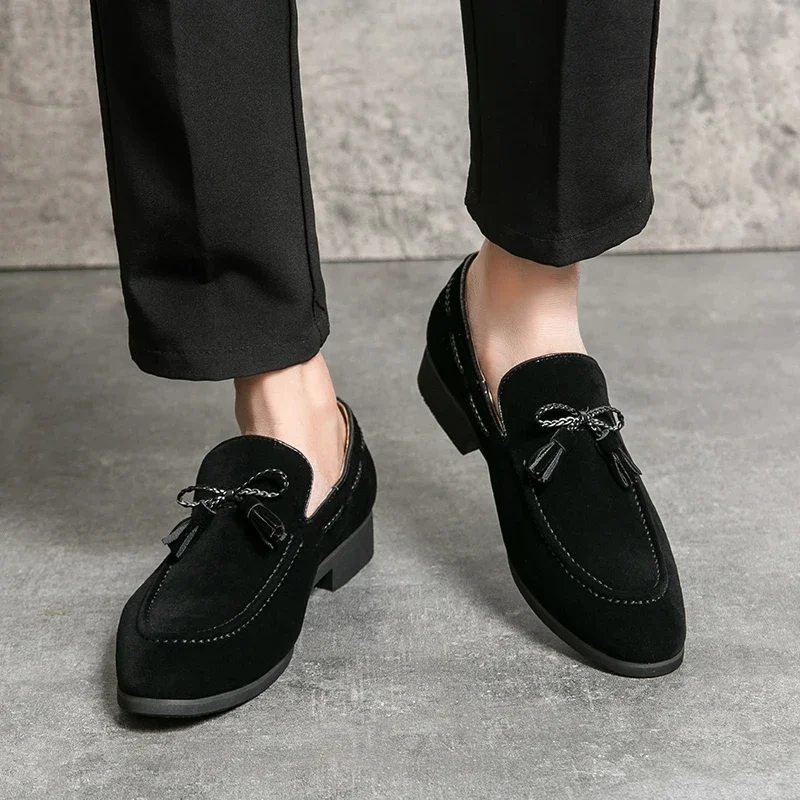 Leisure And Comfortable Men's Driving Shoes Loafers Fashionable Design Style Party Wedding Strolling Men's Classic Black Shoes