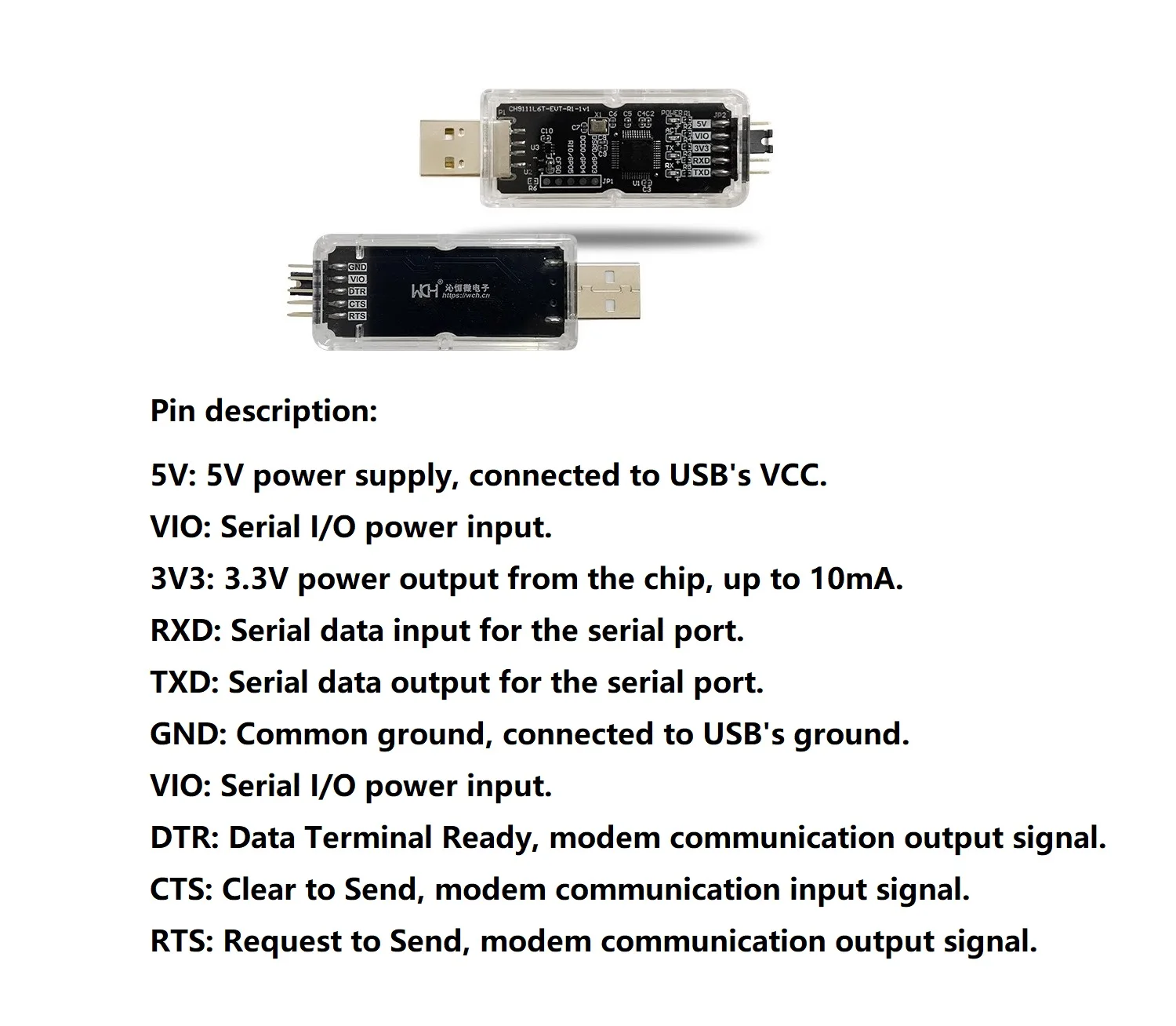 USB to High-Speed TTL Serial Debugger with CH9111 Chip, 15Mbps Data Transfer, TTL Data Acquisition and Download Converter