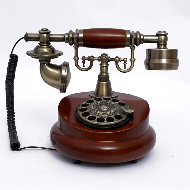 Antique Telephone Turntable European Retro Fashion Creative Telephone Home Office Wired Landline