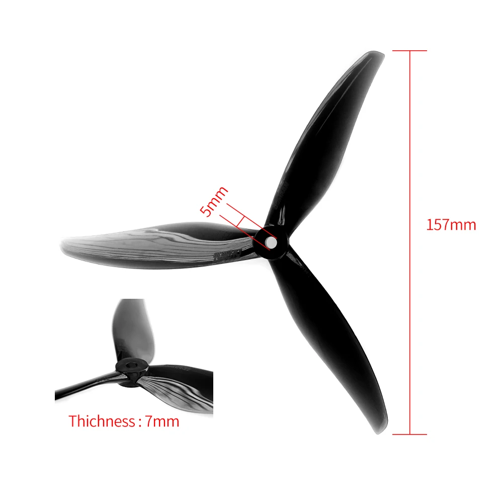 Gemfan 7043 X Street League 7043-3 Racing 7X4.3X3 3-Blade Propeller for FPV Freestyle 7inch Long Range Drones Drones DIY Parts