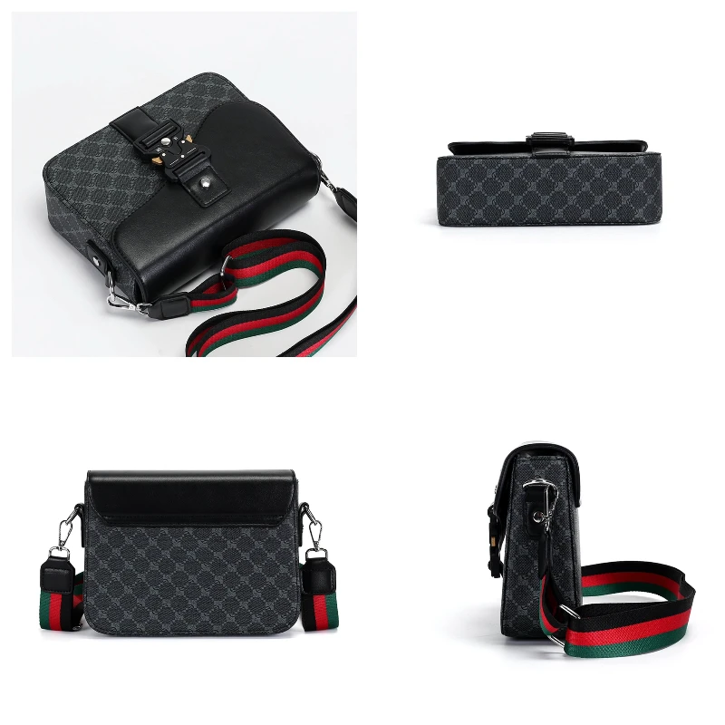 กระเป๋าคาดลำตัวผู้ชายลายแจ็คการ์ดทันสมัย กระเป๋าสะพายไหล่ลำลองระดับไฮเอนด์สำหรับเดินทางไปทำงาน ธุรกิจ กันน้ำ ใช้ได้ทุกวัน