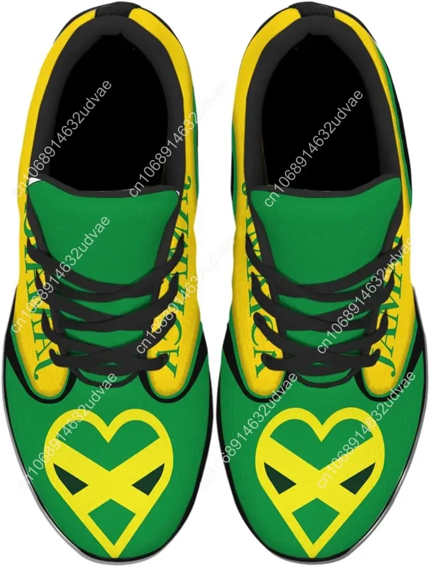 Jamaican Flag Shoes Jamaican Reggae Women Men Running Sneakers Print Comfortable Sports Walking Tennis Shoes