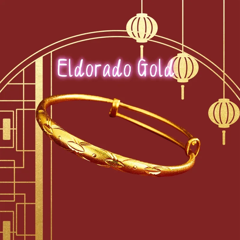 

Золотой браслет Eldorado 2025: подарок для влюбленных, высококачественный, из золота 9999 пробы, женский, с узором в виде рыбок, 24K, из настоящего золота, регулируемый, с кнопкой-фиксатором.